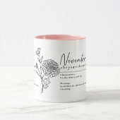 November Geboorte Maand Bloem Chrysanthemum Minima Mok (Midden)