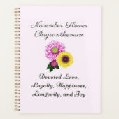 November Geboorte Maand Bloem Chrysanthemum Planner (Voorkant)