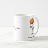 November Geboortebloem Mok – Chrysanthemum (Voorkant rechts)