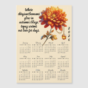 November Geboortebloem & Steen Kalender