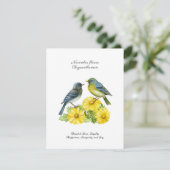 November Geboortemaand Bloem Chrysant Vogels (Staand voorkant)