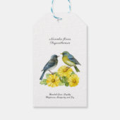 November Geboortemaand Bloem Chrysant Vogels Cadeaulabel (Achterkant)