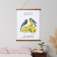 November Geboortemaand Bloem Chrysant Vogels