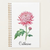 November Geboortemaand Bloem Chrysanthemum Planner (Voorkant)