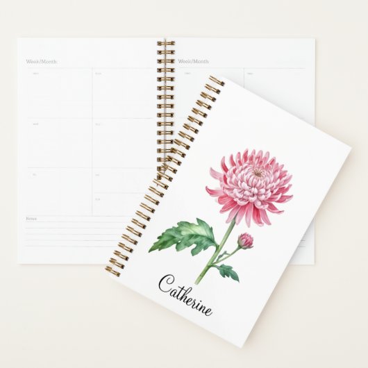 November Geboortemaand Bloem Chrysanthemum Planner (Display)