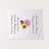 November Geboortemaand Bloem Chrysanthemum Wandkleed (Voorkant (horizontaal))