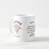 NOVEMBER Geboortemaand Bloem Gepersonaliseerd Chri Koffiemok (Voorkant links)