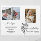 November Geboortemaand Bloemenbegrafenisprogramma Flyer (Voorkant)