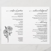 November Geboortemaand Bloemenbegrafenisprogramma Flyer (Achterkant)