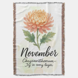 November Geboortemaand Worpdeken – Chrysanthemum Deken