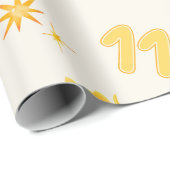 November Geboortesteen & Bloem | Citrien & Chrysan Cadeaupapier (Rol Hoek)