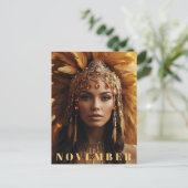 *~* NOVEMBER  Geboortesteen Gouden Topaas AP53 Briefkaart (Staand voorkant)