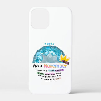 November Geboortesteen Topaz Grafische Hoodies Case-Mate iPhone Case