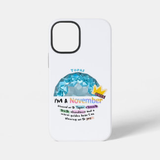 November Geboortesteen Topaz Grafische Truien iPhone 12 Mini Hoesje
