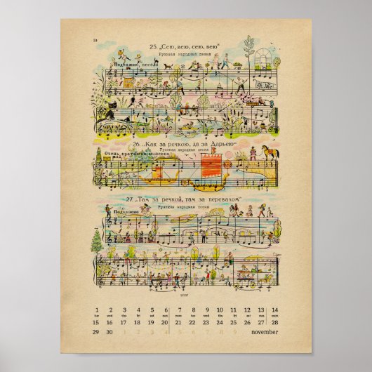 November Geluksnotities Kalender 2022 Poster (Voorkant)