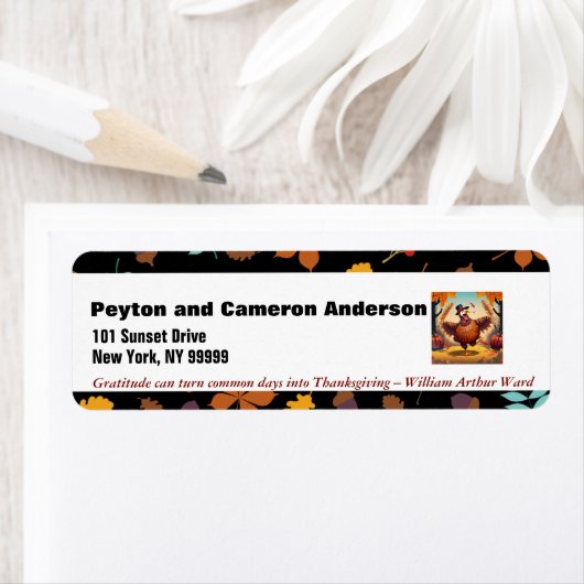 November Gepersonaliseerd Adres Etiket (Insitu)