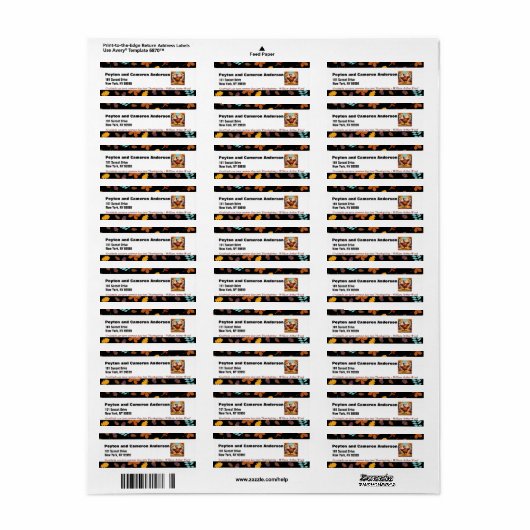 November Gepersonaliseerd Adres Etiket (Full Sheet)