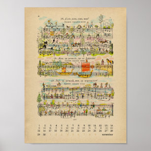 November Happy Notes Kalender 2022 Poster