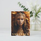 *~* NOVEMBER Hoofddeksel Geboortesteen  Topaas AP5 Briefkaart (Staand voorkant)