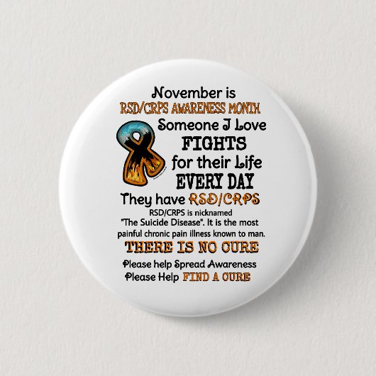 November... iemand waar ik van hou ronde button 5,7 cm (Voorkant)