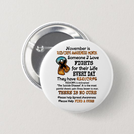 November... iemand waar ik van hou ronde button 5,7 cm (Voorkant /achterkant)