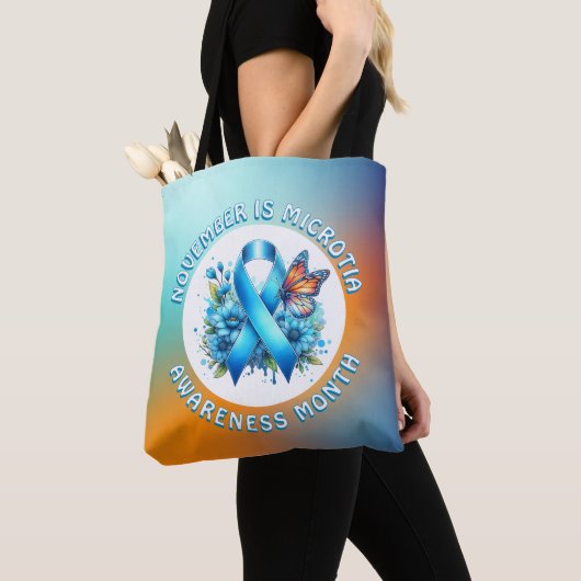 November is de maand en dag van microtie bewustzij tote bag (Dichtbij)