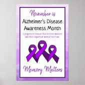 November is de maand van Alzheimer Disease Awarene Poster (Voorkant)