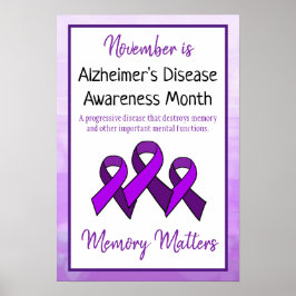 November is de maand van Alzheimer Disease Awarene Poster