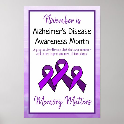 November is de maand van Alzheimer Disease Awarene Poster (Voorkant)