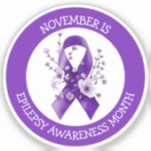 November is de maand van de epilepsiebewustwording sticker (Voorkant)