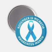 November is de maand van de microtie bewustwording magneet (Voorkant / Achterkant)