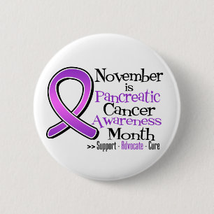 November is de Maand van het Bewustzijn van de Kan Ronde Button 5,7 Cm