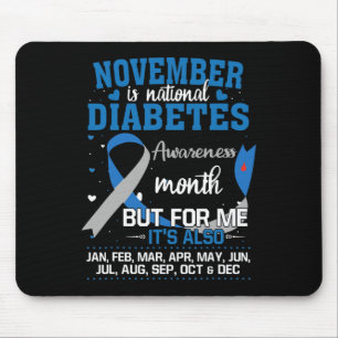 November is de nationale diabetesbewustzijnsmaand muismat