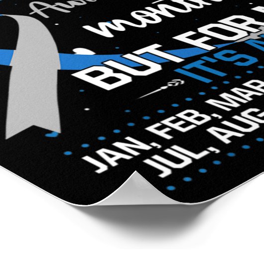 November is de Nationale Maand van het Bewustzijn  Poster (Hoek)