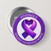 November is Epilepsie Maand Ronde Button 7,6 Cm (Voorkant /achterkant)