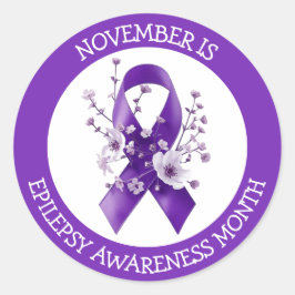 November is Epilepsie Maand van de Aandacht Ronde Sticker