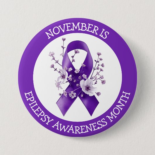 November is Epilepsy Awareness Month Ronde Button 7,6 Cm (Voorkant)