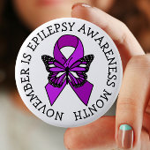 November is Epilepsy Bewustmaands Ronde Button 5,7 Cm