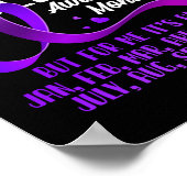 November is het Epilepsy Bewustmakingslint Poster (Hoek)