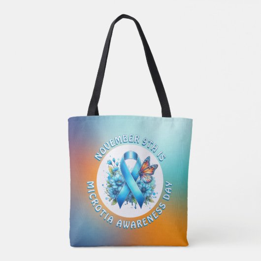 November is Microtia Awareness Month and Day Tote Bag (Achterkant)