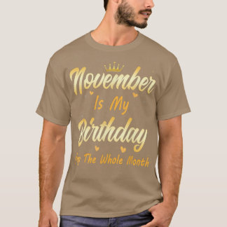 November is mijn geboortedag maand... de hele maan t-shirt