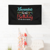 November is mijn verjaardag de hele maand november spandoek (Insitu)