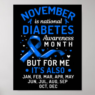 November is Nationale Diabetes Bewustmakingssteun Poster