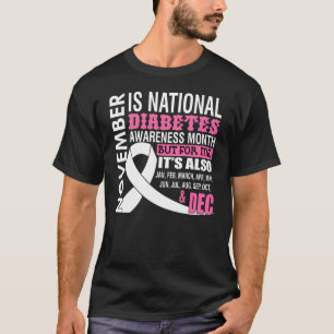 November is nationale maand van het Bewustmakingsv T-shirt