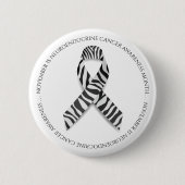 November is Neuroendocriene Kankermaand Zebra Ronde Button 5,7 Cm (Voorkant)