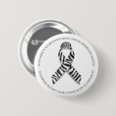 November is Neuroendocriene Kankermaand Zebra Ronde Button 5,7 Cm (Voorkant /achterkant)