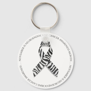 November is Neuroendocriene Kankermaand Zebra Sleutelhanger