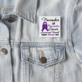 November is Pancreatic Cancer Awareness Month v2 Vierkante Button 5,1 Cm (In situ)