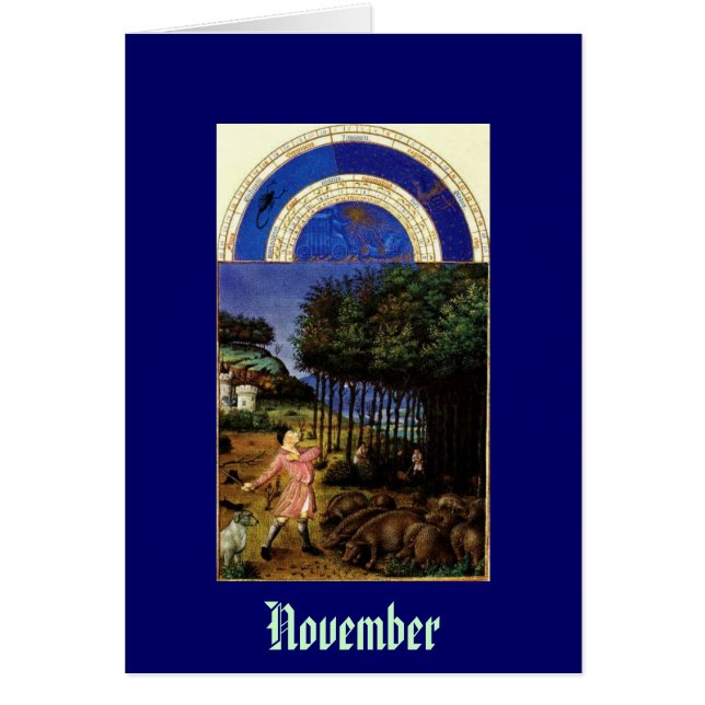 November - Les Tres Riches Heures du Duc de Berry (Voorkant)