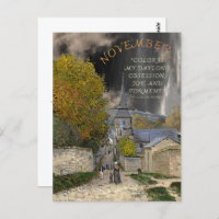 November maand Monet Art Quote